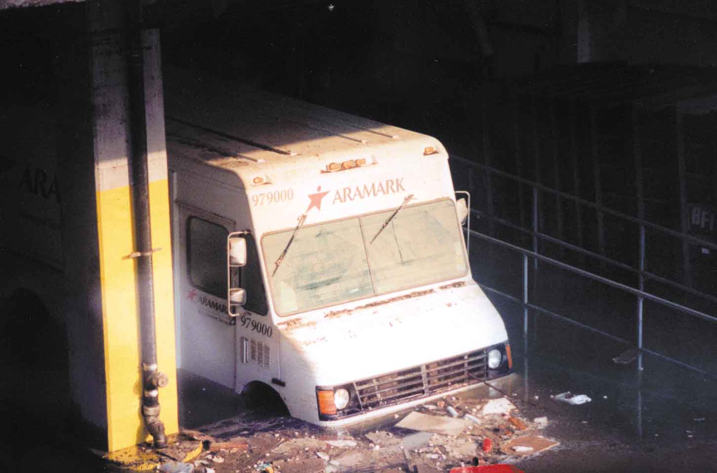 Flooded truck uncovered