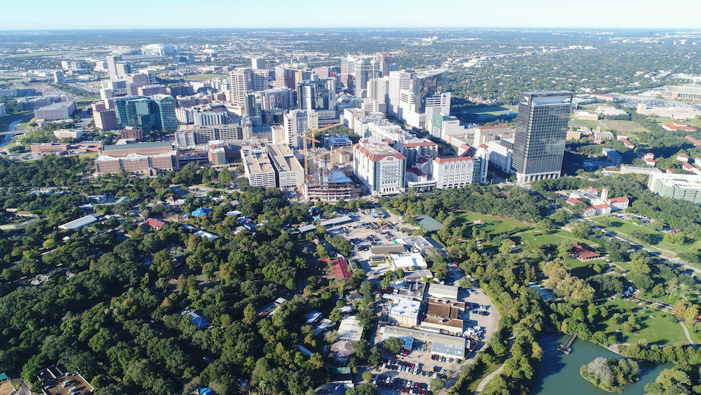 Aerial View of Texas Medical Center