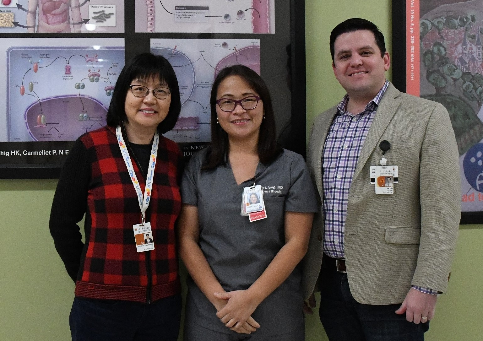 Drs. Cynthia Ju, Yafen Liang, and Charlie Artime