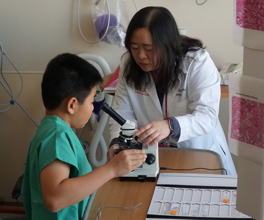 Dr. Yanyu Wang and participant