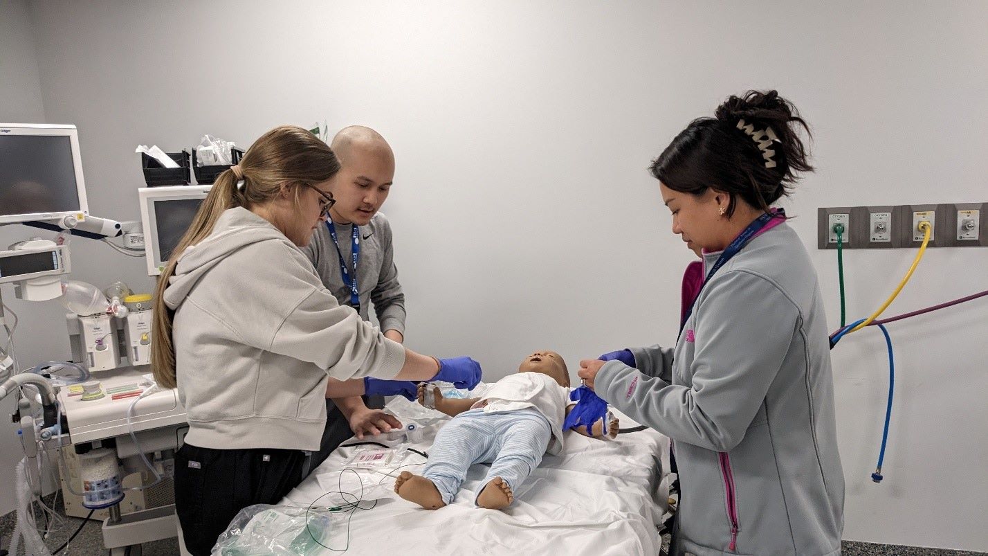 Learning in a high-fidelity simulation environment