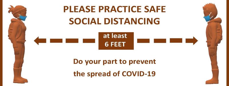 Social Distancing Graphic for CoVID-19