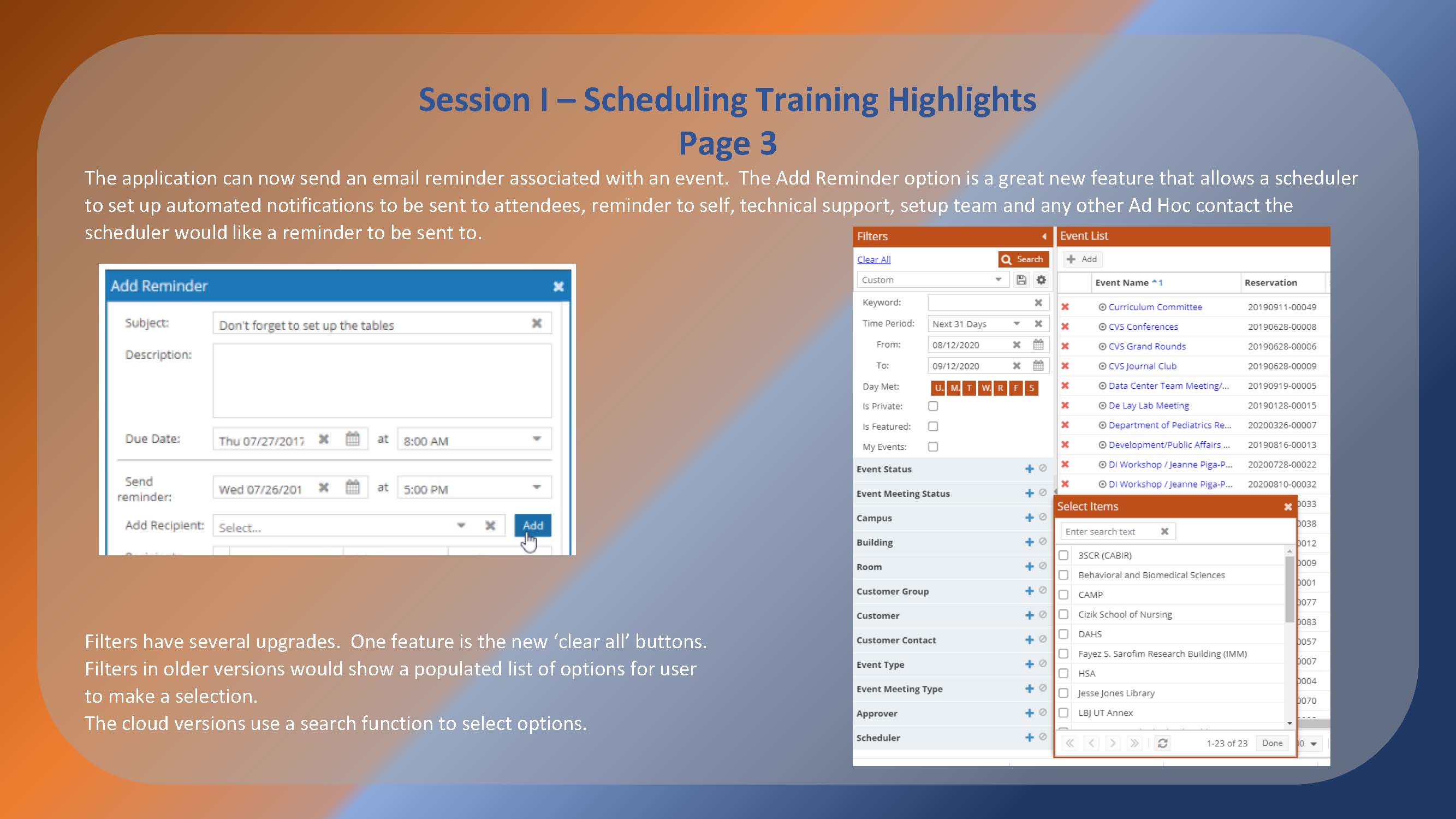 Page 4 of Slide show for Scheduler Training