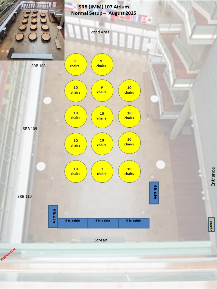 SRB/IMM 107 in Normal Setup of Tables and Chairs