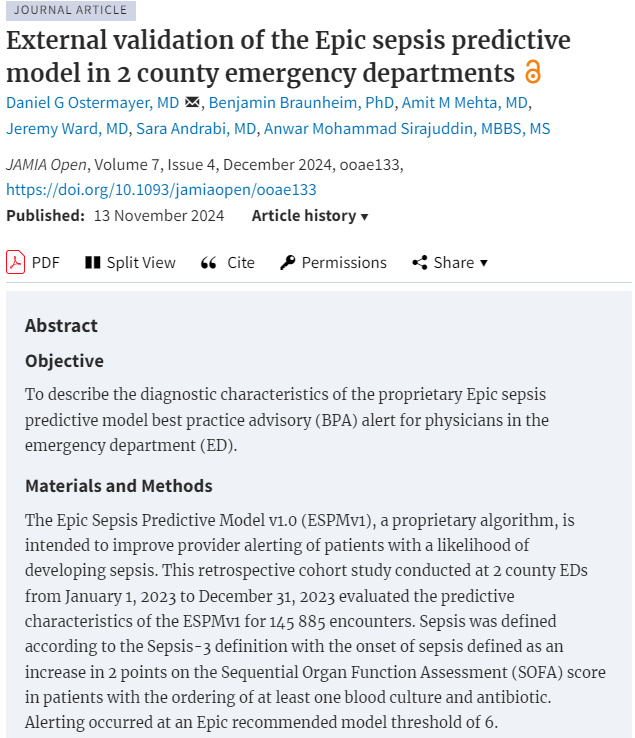 Sepsis publication - Ostermayer