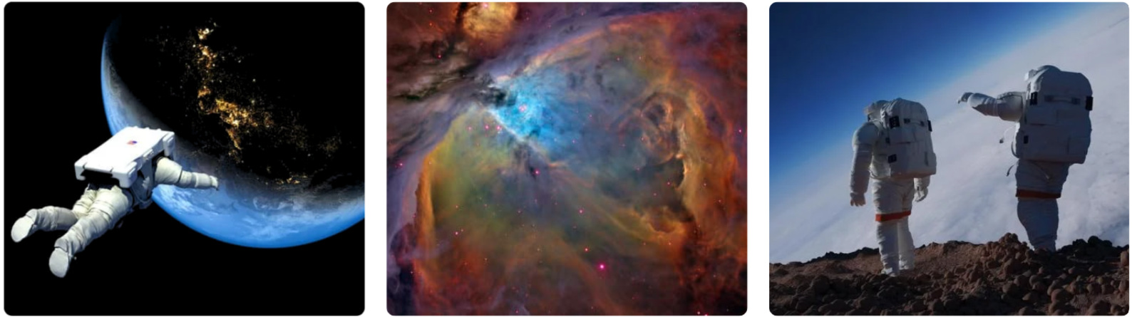 space collage