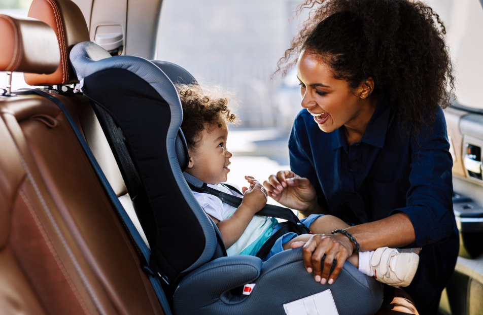 child in car