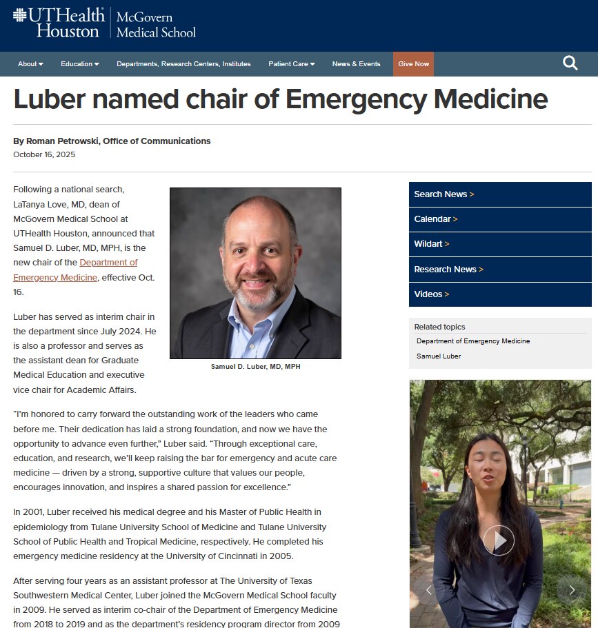 Luber Chair Announcement SS