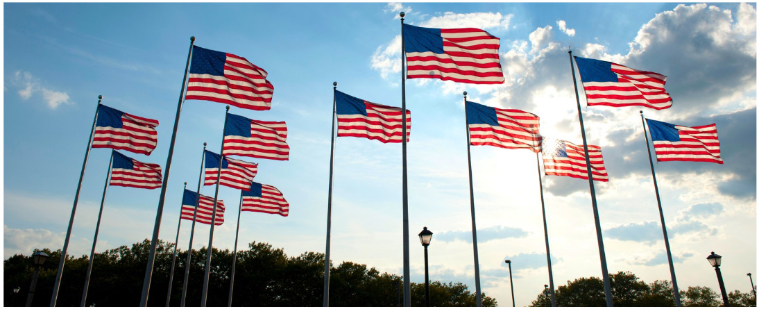 American flags