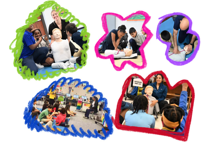 CPR Skills Fun Colors Collage Vertical