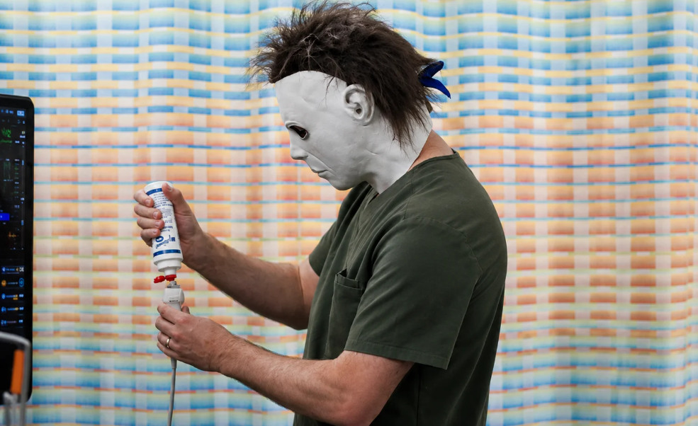 Michael Meyers doing ultrasound