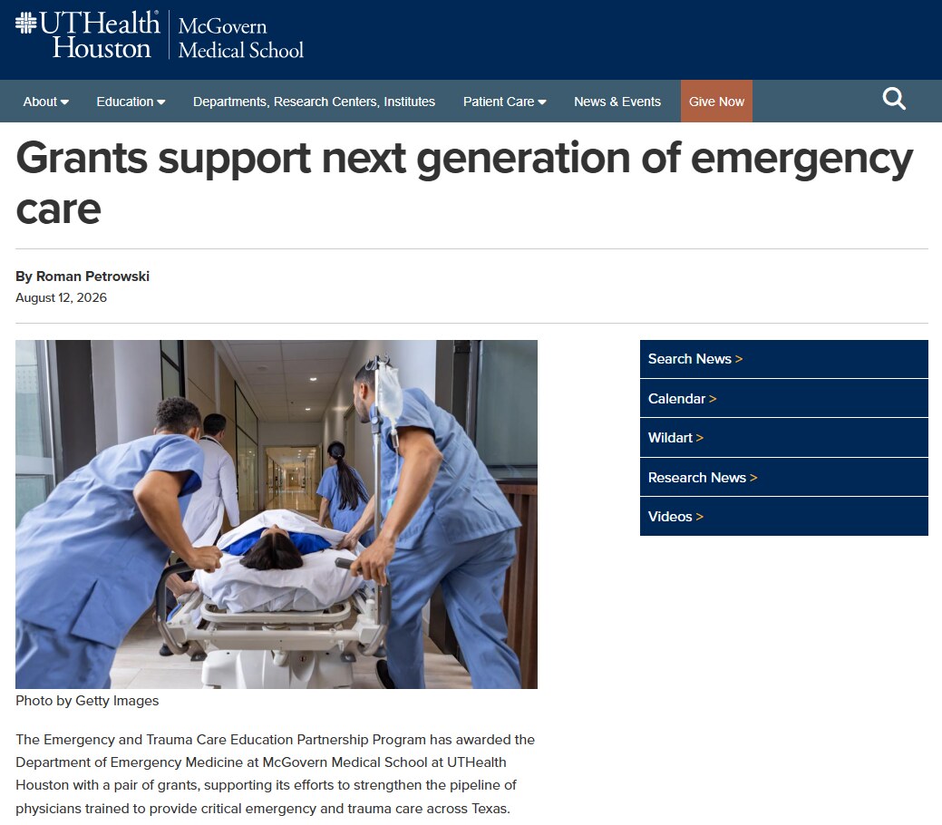 Grants support next generation of emergency care