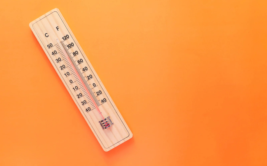 temp rise on orange screen
