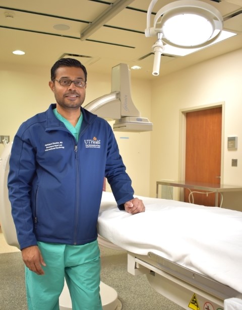 Dr. Abhijeet Dhoble in the Catheterization Lab