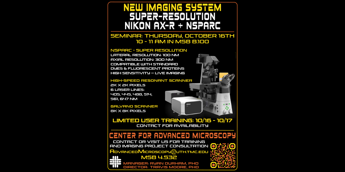 Center for Advanced Microscopy AX-R with NSPARC Workshop