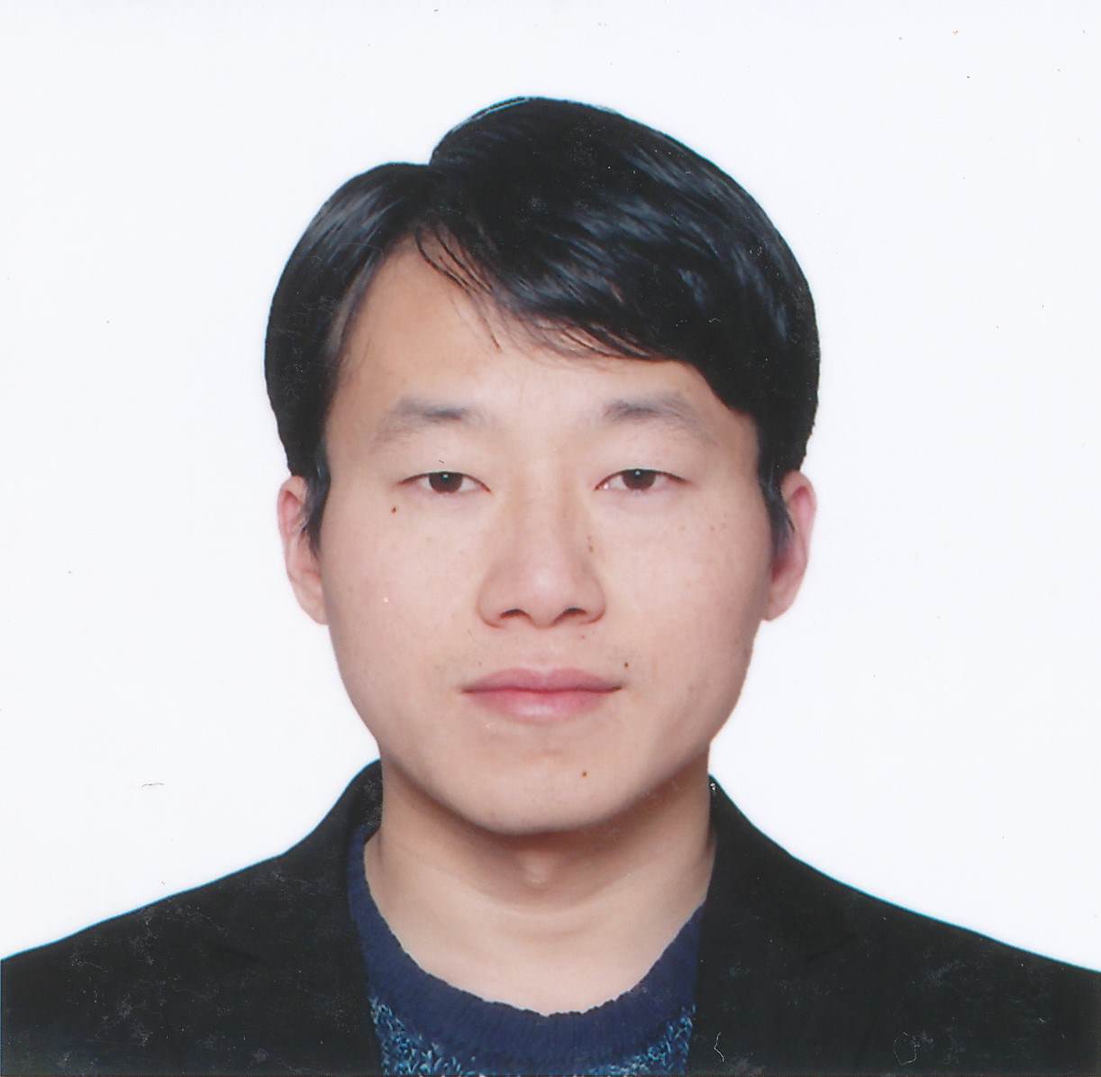 A man in black