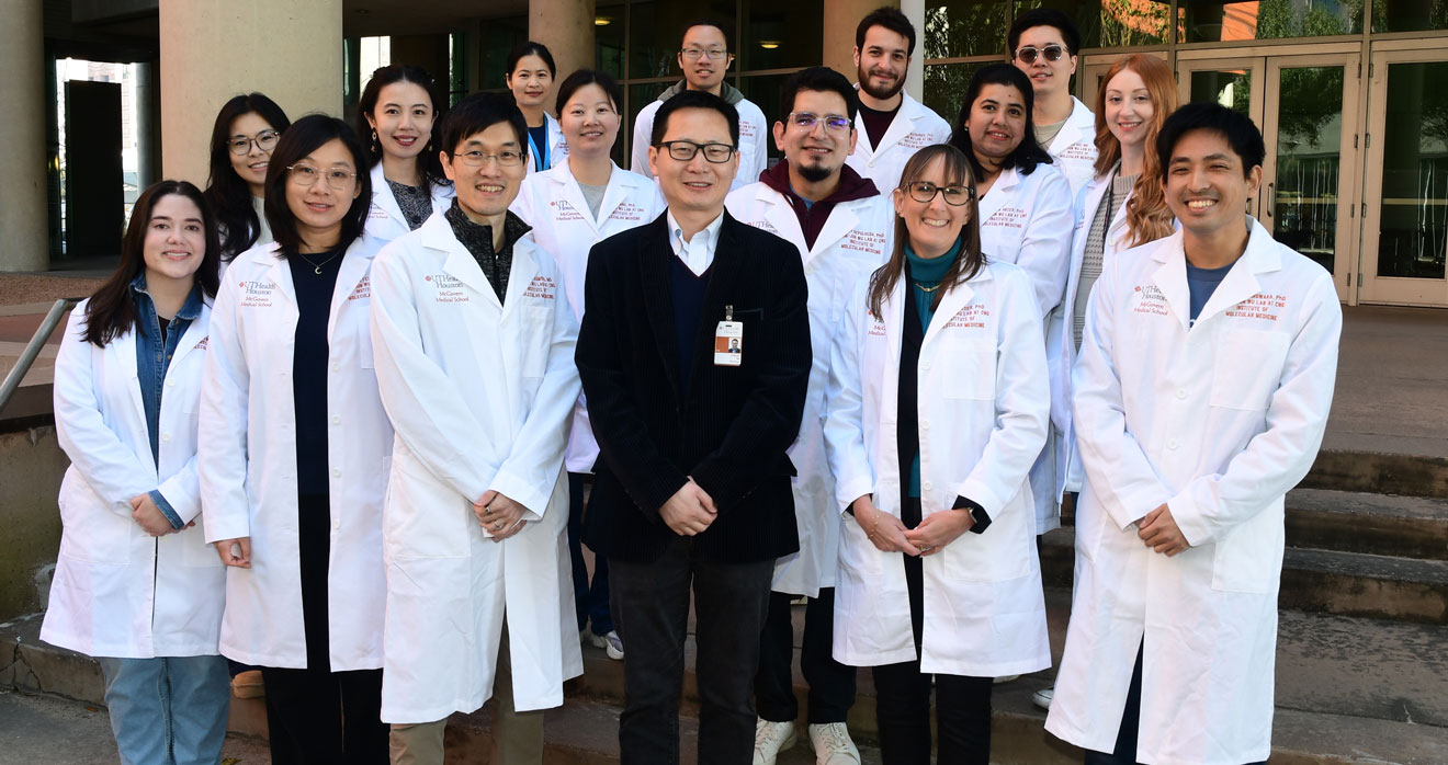 Wu lab 2026 group photo at the Institute of Molecular Medicine. (Mar.2026)