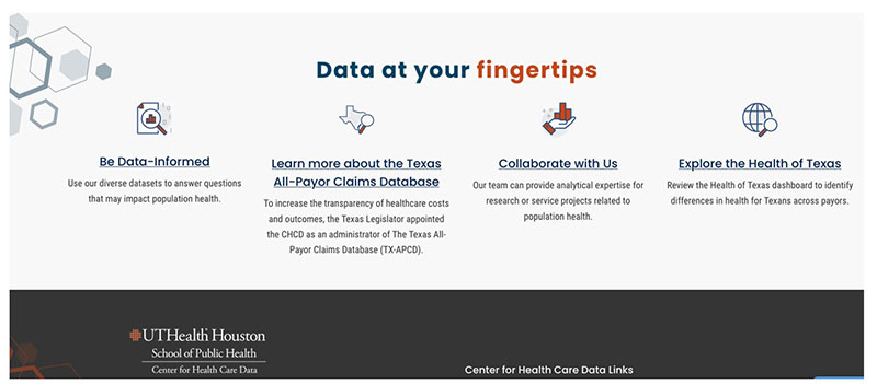 School of Public Health: Center for HealthCare Data Available Datasets 