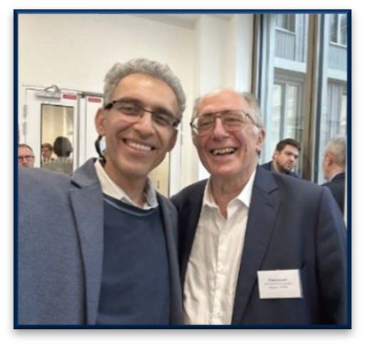 Dr. Bishehsari with Professor Levi at PERCC Paris