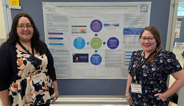 Angela Gomez and Jessica Wise present poster