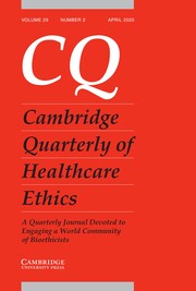 Bright orange journal cover for Cambridge Quarterly of Healthcare Ethics