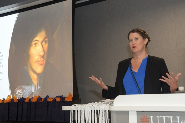 Dr Rachel Pearson speaks