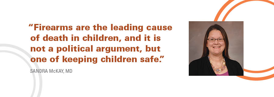 “Firearms are the leading cause of death in children, and it is not a political argument, but one of keeping children safe.”