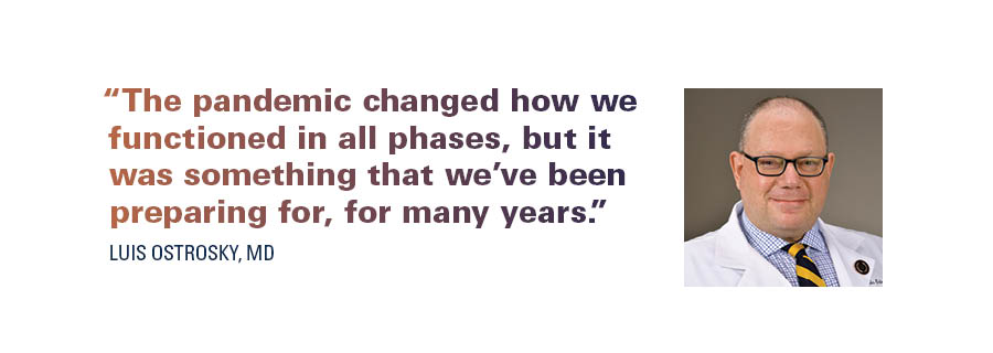 “The pandemic changed how we functioned in all phases, but it was something that we’ve been preparing for, for many years.”