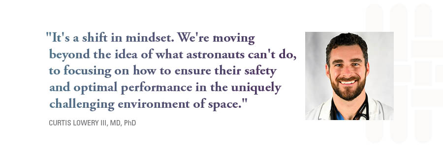 "It's a shift in mindset. We're moving beyond the idea of what astronauts can't do, to focusing on how to ensure their safety and optimal performance in the uniquely challenging environment of space."