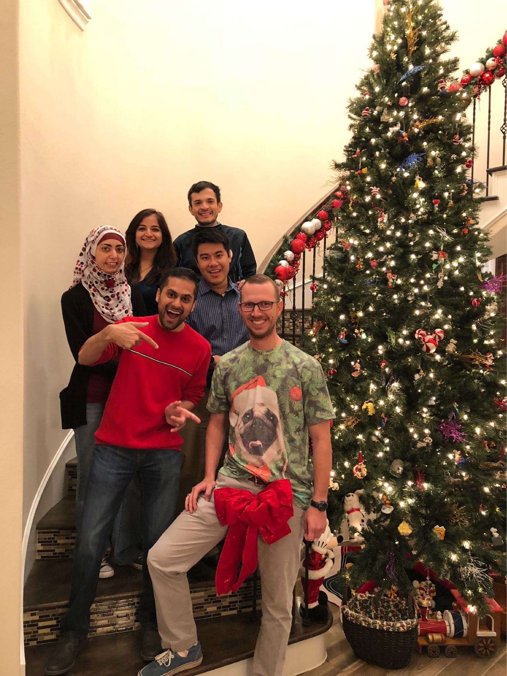 Group Photo by Christmas Tree