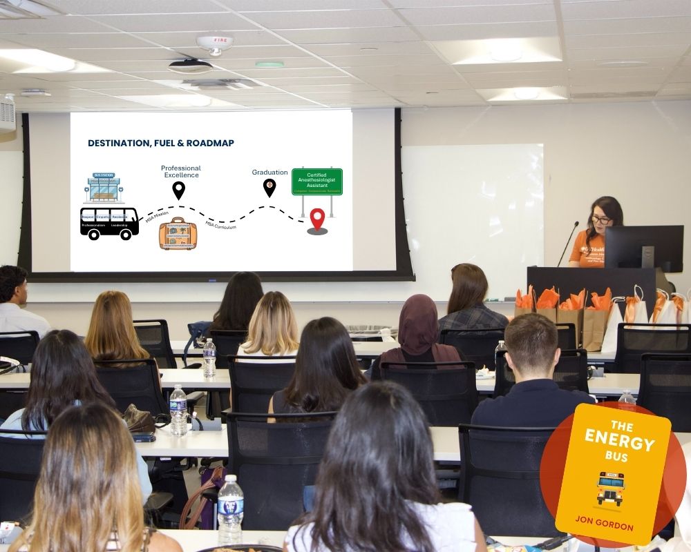 Manager for Educational Programs, Grace Cavazos delivers a special message to the students.