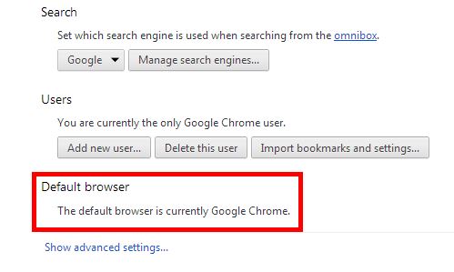 how to set google chrome as default browser sumblime text