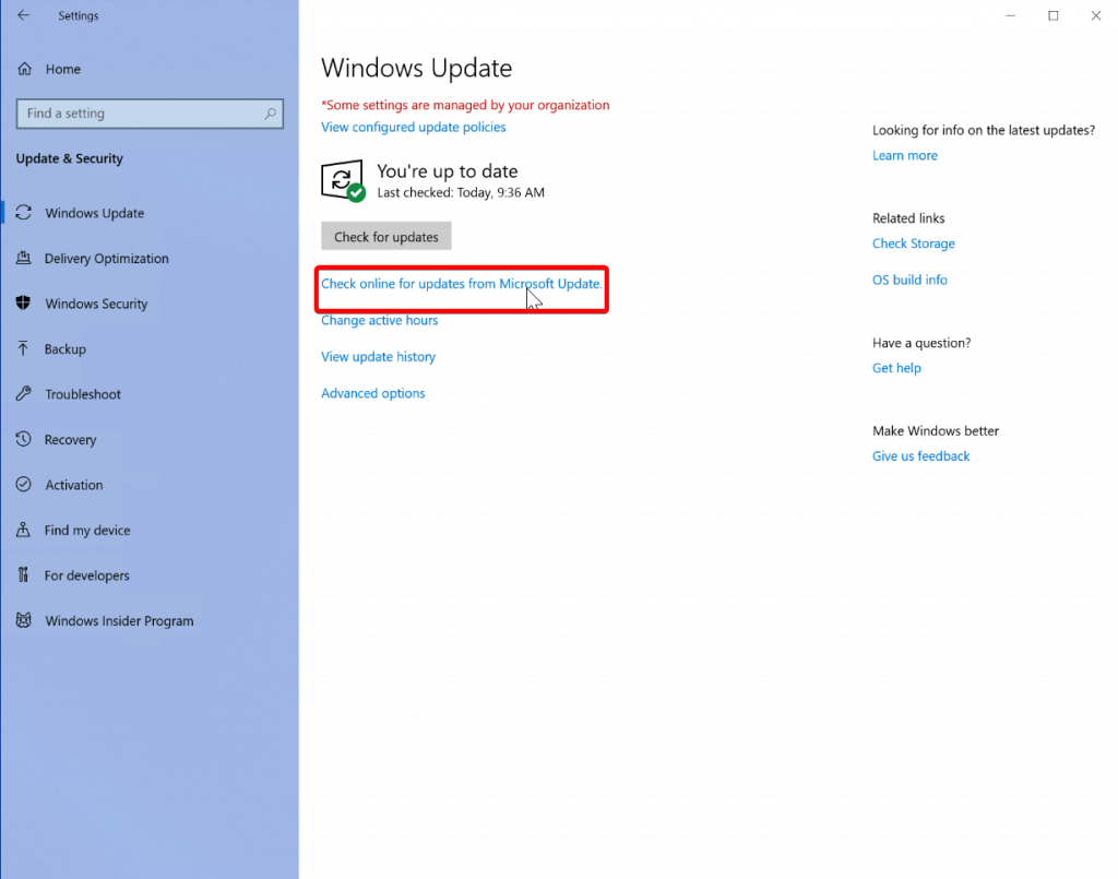 windows 10 update