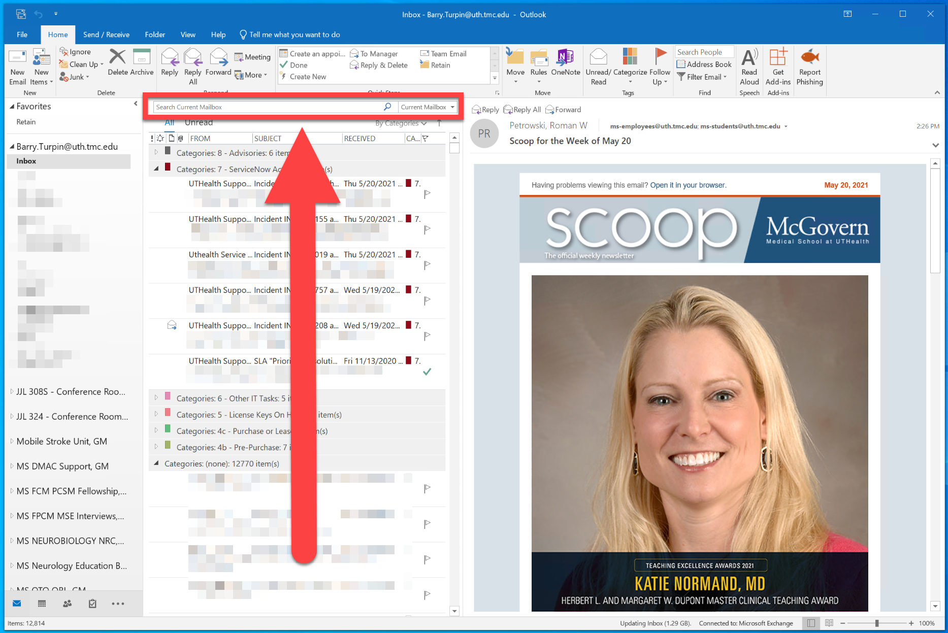 How To Search All Mailboxes In Outlook Windows Mcgovern Medical School