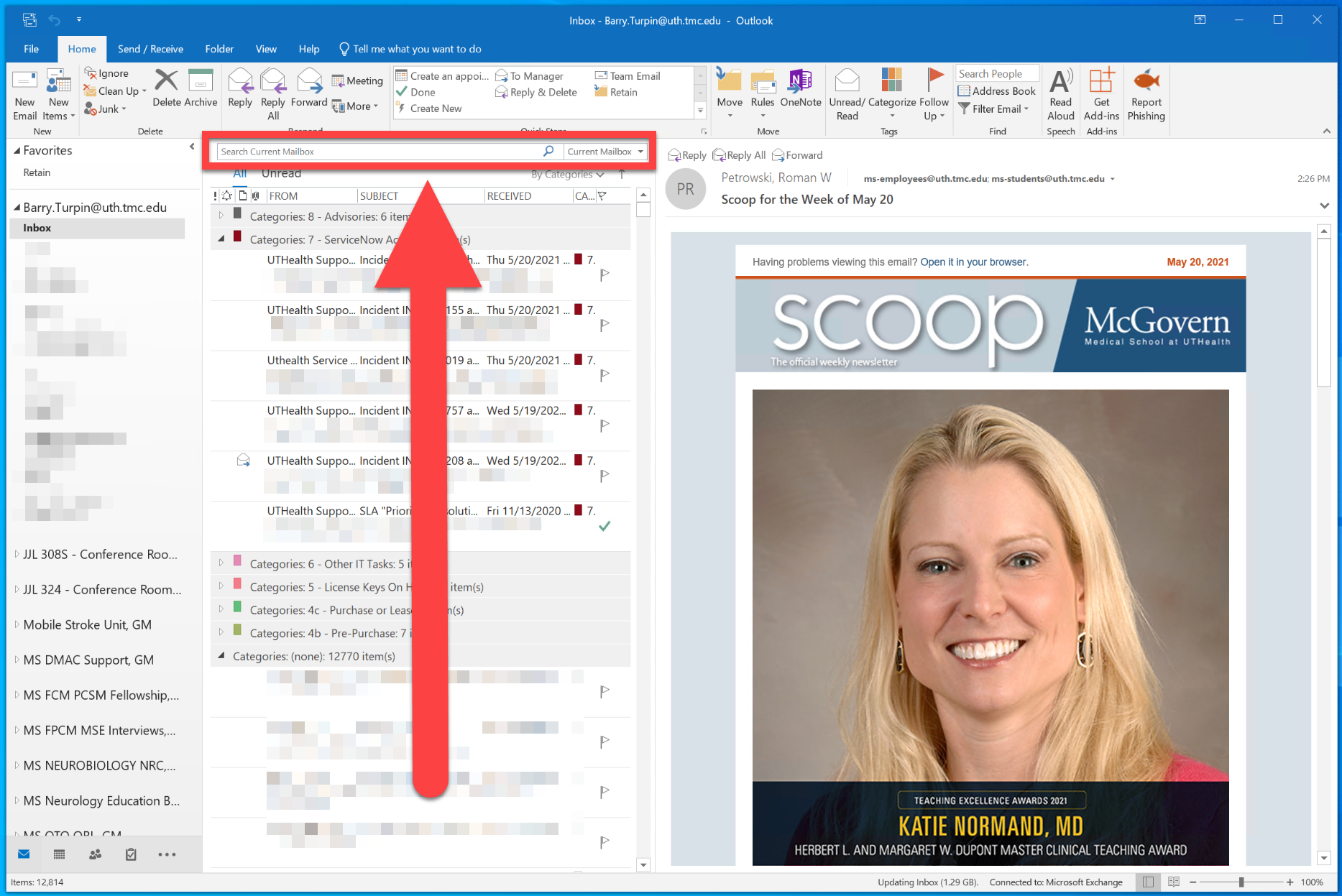 How To Search All Mailboxes In Outlook Windows Mcgovern Medical School 