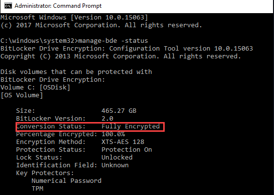 Image showing Command Prompt Conversion Status