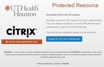 Citrix Access Page