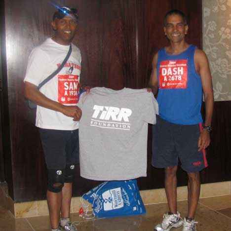 Sam and Dash at the 2009 Houston Marathon