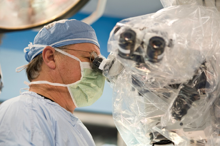 Dr. Fletcher in the operating room.