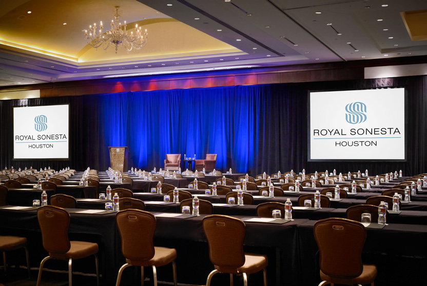Meeting room at the Royal Sonesta hotel in Houston, Texas