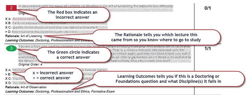 ExamSoft assessment questions details screen.