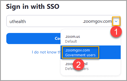 Zoom Workplace SSO sign in screen.
