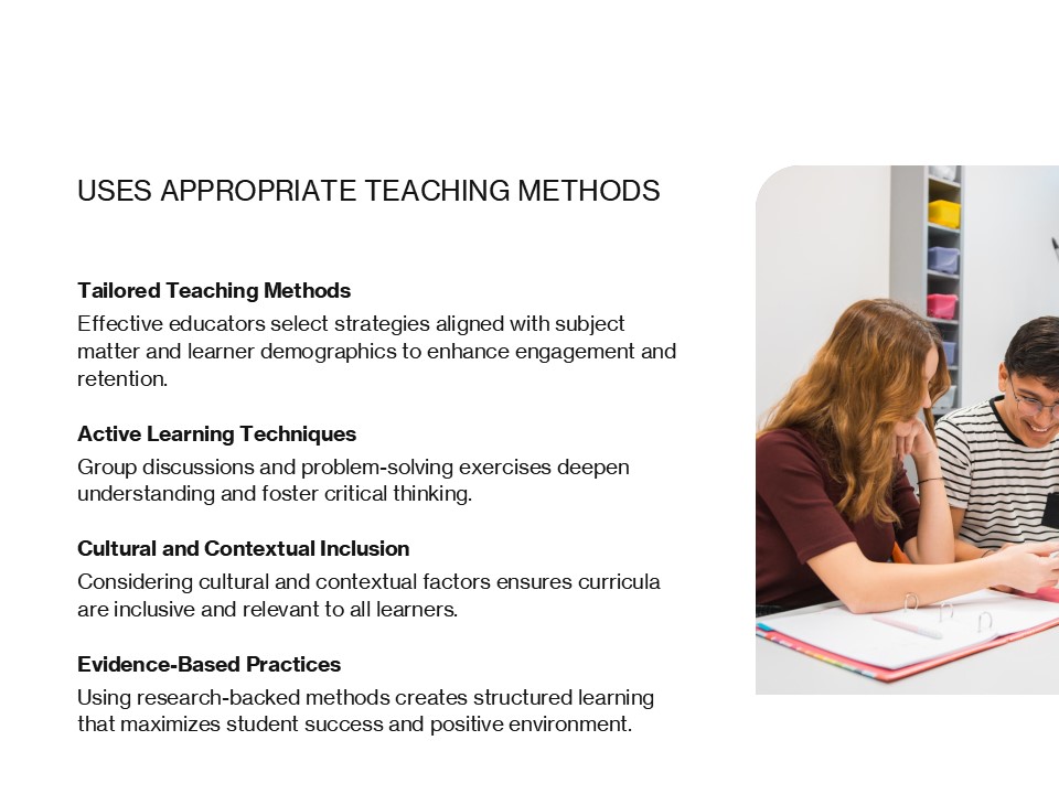 Academy of Master Educators open house slide.