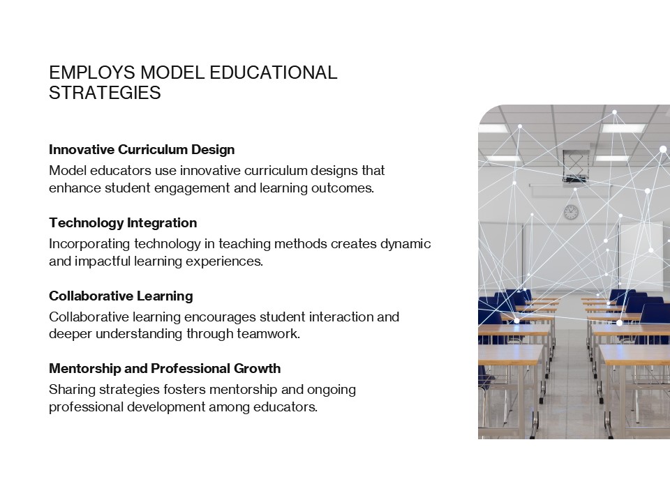 Academy of Master Educators open house slide.