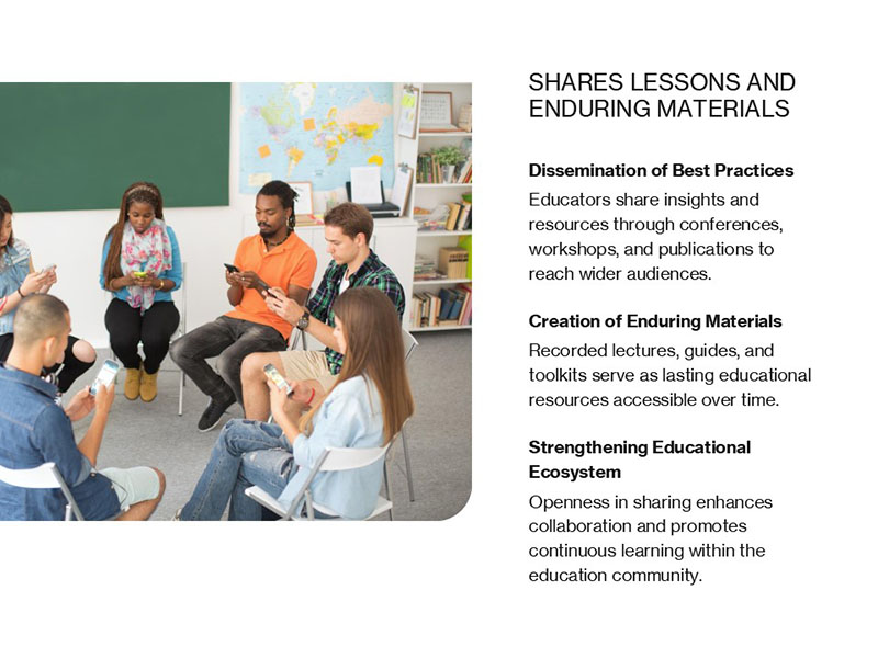 Academy of Master Educators open house slide.