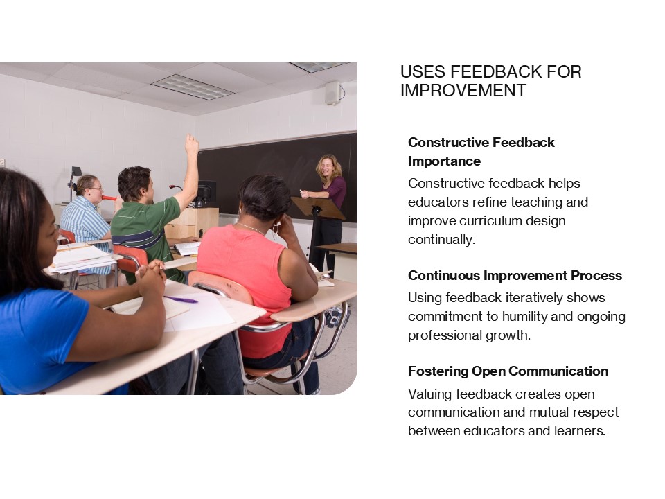 Academy of Master Educators open house slide.