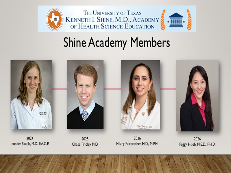 Academy of Master Educators open house slide.