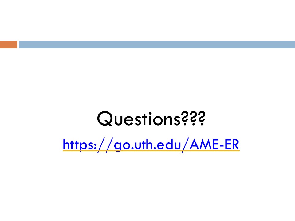 Academy of Master Educators open house slide.