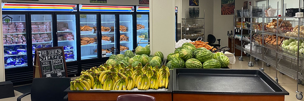 teaching kitchen displaying mini supermarket