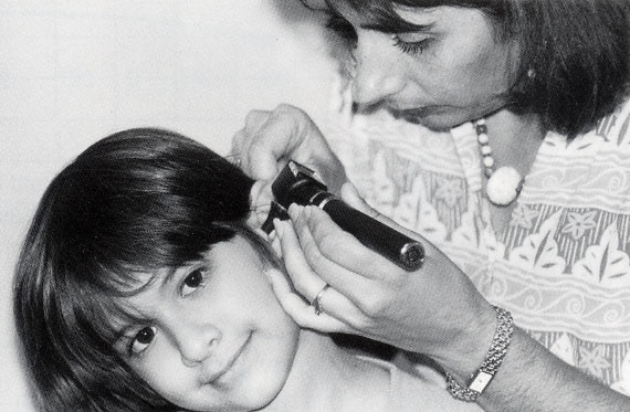 ear examination of a girl